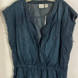 Chico's Denim Fringe Short Dress